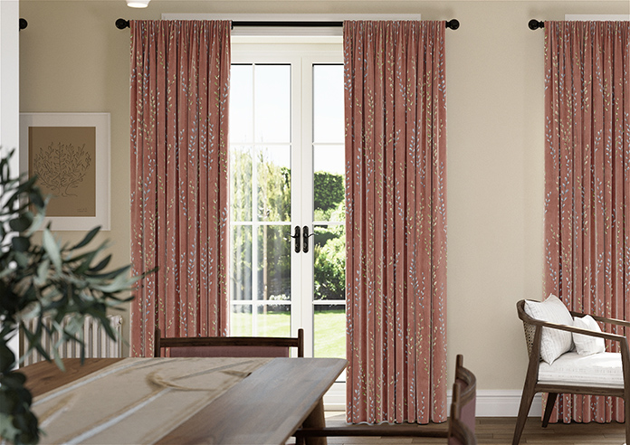 Willow Field, French Coral - Made to Measure Curtains - Image 3